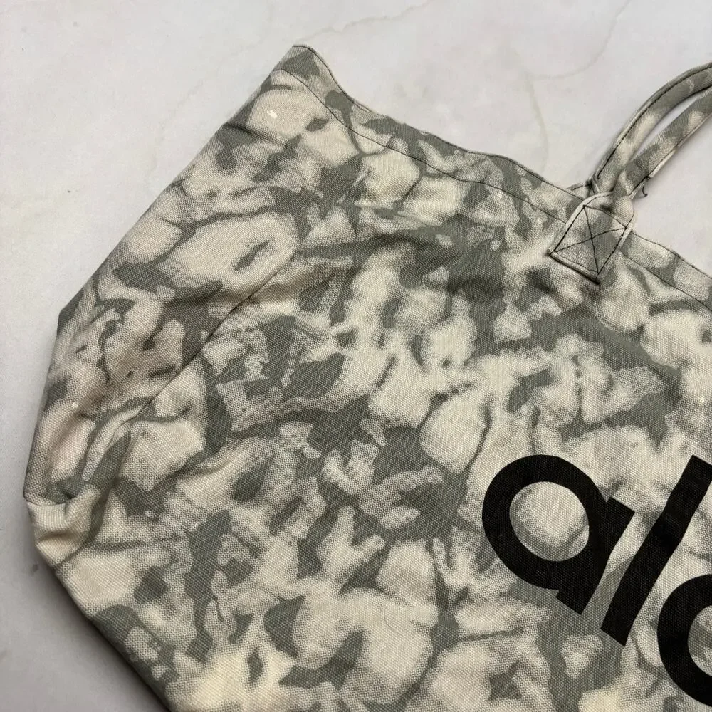 Alo Yoga Tie Dye Oversized Cotton Canvas Large Tote Bag